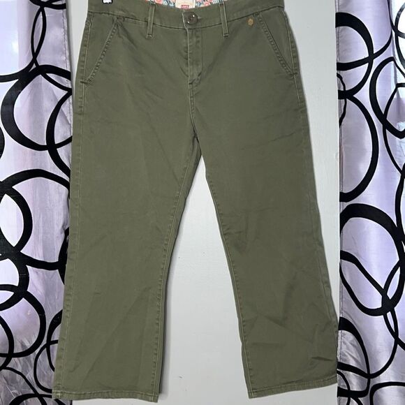 Levi’s twill cropped pants size 8 - Picture 1 of 10